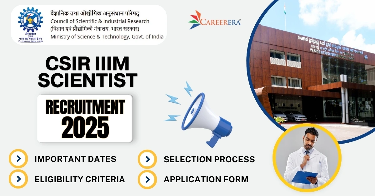 CSIR IIIM Scientist Recruitment