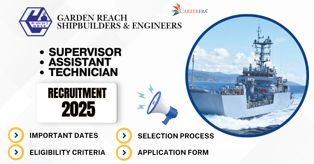 GRSE Ltd. Supervisor, Assistant and Technician Recruitment