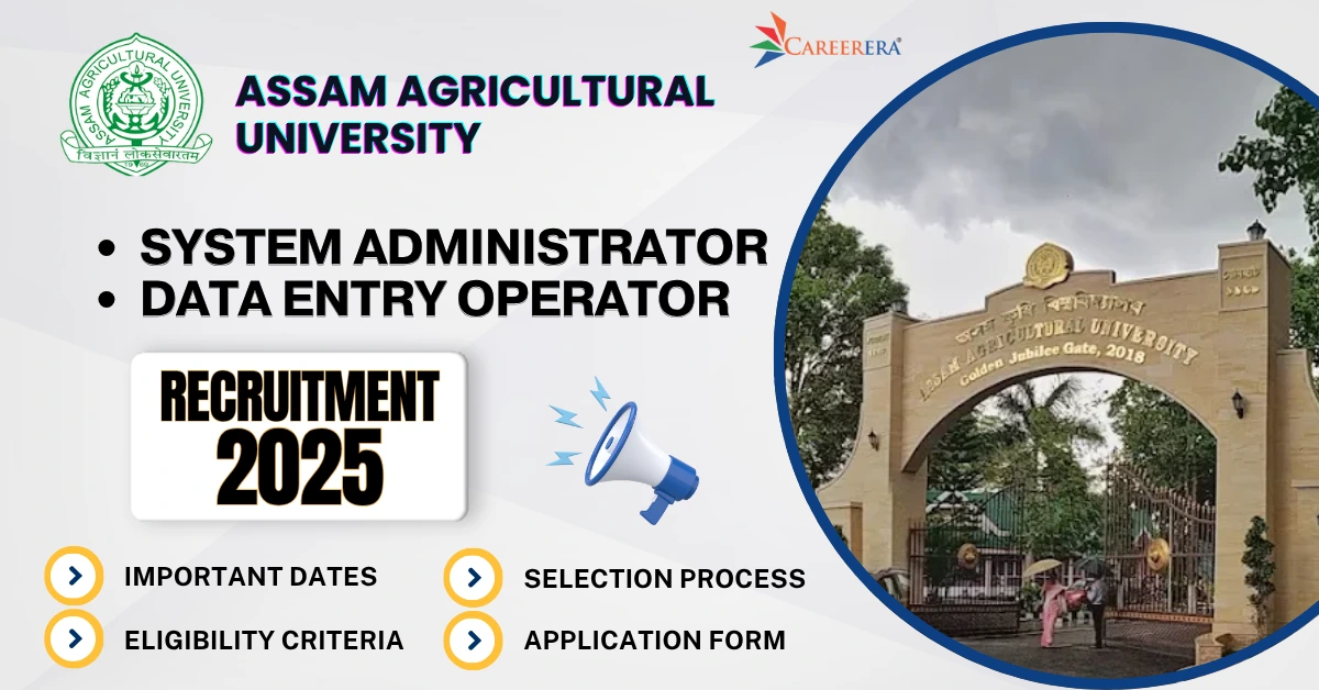 Assam Agricultural University System Administrator, Data Entry Operator Recruitment